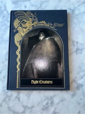 Time life  1985 Night Creatures Hardcover Book with Gold Foil Dragon Design